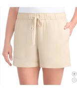 Hilary Radley Womens Shorts Tan Khaki Pockets Midrise Pull-On Lightweight - $50.75 CAD