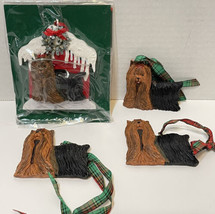 Vintage Kurt S Adler Yorkshire Terrier Dandy Dogs Christmas Ornaments Lot 4 - £18.77 GBP