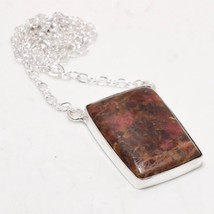 Ruby Fuchsite Gemstone Fashion Christmas Gift Chain Pendant Jewelry 1.40&quot; SA 529 - £5.18 GBP