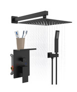 Luxury Rainfall Shower Set: Matte Black, 10&quot; - $215.99