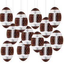 Retisee 12pcs 12in Football Honeycomb Lanterns Hanging Decorations Sport... - $6.44