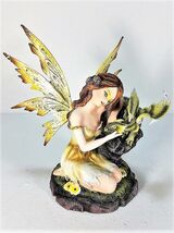 Fairy Yellow with Green Dragon Figurine by Backwoods Lighting LLC / 91962 - $53.21