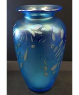 Brian Maytum Hand Blown Iridescent Glass Vase 6.75&quot; Signed  - £74.30 GBP