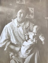 Antique RPPC 1908 Mother with 3 Month Old Baby Real Photo Postcard - $10.39
