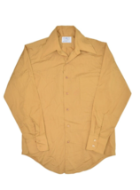 Vintage Towncraft Shirt Mens M Gold Long Sleeve Penneys 70s Point Collar... - $25.01