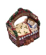 Fitz &amp; Floyd Night Before Christmas Bed Candy Box with Lid Vintage 1993 - $49.95