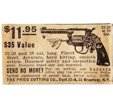 1924 Revolver 38 Caliber Firearm Advertisement 6 Shot Gun Price Cutting ... - $19.99