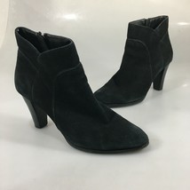 Adrienne Vittadini 7.5 Tanae Black Suede 3&quot; Heels Ankle Booties Boots In... - £20.75 GBP