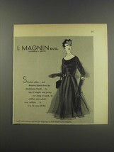1956 I. Magnin &amp; Co. Dress by Madeleine Fouth Advertisement - Shadow Play - £14.53 GBP
