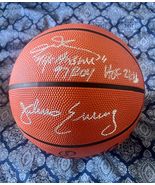 Allen Iverson The Answerand Julius Erving Dr J Autographed Basketball wi... - $399.95