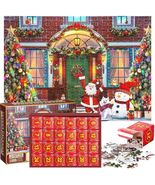 Poen 2025 Christmas Advent Calendar Puzzle 1008pc Santa Stories Porch - $317.51 MXN