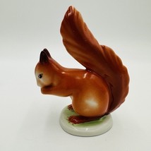 Hollohaza Red Squirrel Porcelain Figurine Vintage Hungary Collection - $31.50
