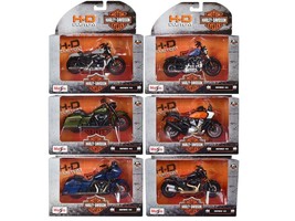 Harley-Davidson Motorcycles 6 piece Set Series 43 1/18 Diecast Models by... - £65.71 GBP