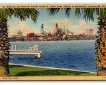 Highway and Railroad Bridges St John River Jacksonville FL Linen Postcar... - $2.92