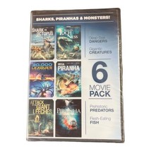 Sharks, Piranhas  &amp; Monsters DVD 2011 6 Movie Pack Sealed - £5.06 GBP