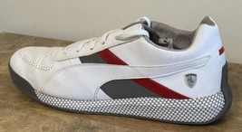 Puma Ferrari Podio SF Shoes Mens 10 White Racing Sneakers Athletic Casual Cars - $49.49