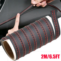 2M PU Leather Car Dashboard Decor Line Strip Sticker Moulding Trim Accessories - £15.01 GBP