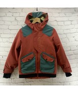 Obermeyer Snow Jacket Youth Sz M Orange Gray Water Resistent Full Zip FLAW - £36.99 GBP