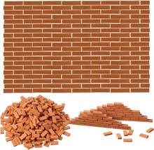 350 Pcs Mini Bricks Tiny Bricks for Landscaping Red Miniature Bricks Model Brick - $14.25