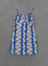 PACIFIC LEGEND GIRLS DRESS SIZE 14 BLUE WHITE FLORAL SPAGHETTI STRAP COT... - $9.99