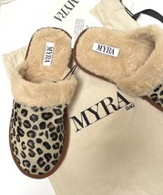 Cougar-Chic - Myra AlaMode Scuff Slippers Cowhide Hairon Leather Mules - £33.74 GBP+