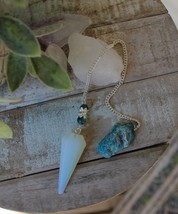 Opalite and Blue Apatite Pendulum  ~ Manifestation ~ - $569.03 MXN