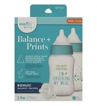 Evenflo Balance + Prints Wide Neck BPA-Free Baby Bottles, 9oz / 2-Pack - £21.80 GBP