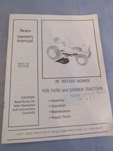 Sears Yard And Garden Tractor 36&quot; Rotary Mower Owner Manual 502.251340 F-4067 - £15.57 GBP