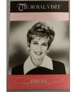 PRINCESS DIANA - VINTAGE ORIGINAL U.S. PRESS PASS FOR ROYAL TRIP TO THE ... - $32.00