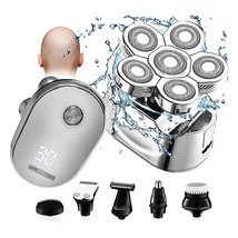 6-in-1 Rotary Electric Shaver 4D Rechargeable Bald Head Hair Beard Trimmer Ra... - £18.98 GBP