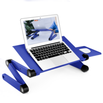 Adjustable Height Laptop Desk Laptop Stand for Bed Portable Lap Desk Foldable   - £26.37 GBP