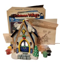 Wee Crafts Country Church Christmas Village Light Up Accents Unlimited Painted - £19.77 GBP
