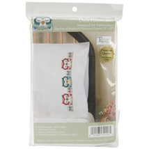 Tobin Stamped For Embroidery Pillowcase Pair 20&quot;X30&quot;-Owls - £15.81 GBP