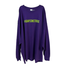 Grayson Strong Mens Gildan Custom Ink Graphic T-Shirt Purple Long Sleeve... - £17.82 GBP