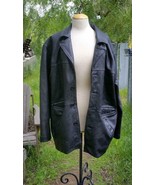 Clik by Suzie Fashions Leather Coat Jacket Mens missing extra lining Bla... - £58.66 GBP