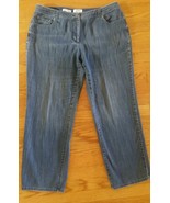 Women&#39;s Talbots Blue Denim Jeans Classic Fit Stretch Petites Size 16W - $8.42