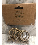 Bee &amp; Willow BW22-10885-WIN-Set Of 7 Natural Oak Curtain Rod Rings:Dia 1... - $51.45 CAD