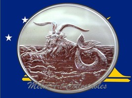 2015 Tokelau Capricorn Reverse Proof 1 Oz Silver - Goat Fish - Myths &amp; Legend - £51.02 GBP