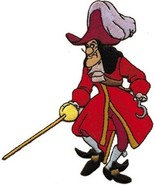 Walt Disney&#39;s Peter Pan Captain Hook Figure Embroidered Patch, NEW UNUSED - £6.15 GBP
