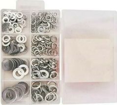 MAXPERKX 155pcs Stainless Steel Flat &amp; Spring Washers Assortment - Seali... - £3.14 GBP