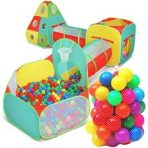 Tunnel And Ball Pit Play Tent | 5Pc Toddler Jungle Gym Tunnels To Crawl ... - $111.99