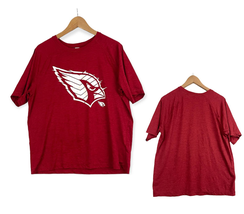 Arizona Cardinals NFL Red T-Shirt LARGE Mens Short Sleeve Logo Sports Football - £10.57 GBP