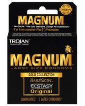 Trojan Magnum Large Size Condoms Gold Collection 3 Pack(D0102H5QPM7.) - £12.78 GBP