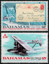 ZAYIX Bahamas 288-289 MNH Aviation Postal Card Seaplane 062723S09M - £1.31 GBP