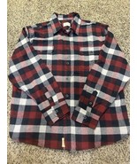 Jachs Heavy Flannel Shirt XL - Red Plaid  Button Up Cotton Outdoors - $26.99 CAD