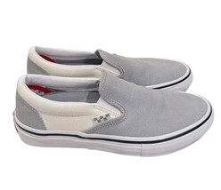 Men&#39;s Vans Skateboard Shoes Size 6 Slip On Pop Cush Gray White Checkerbo... - $35.15