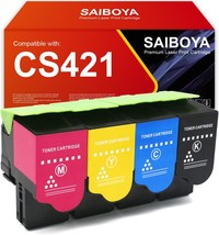 High Yield 4Pk Saiboya Remanufactured Cs421 Toner Cartridges, Cx625Ade Printers. - £175.37 GBP