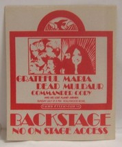 GRATEFUL DEAD / JERRY GARCIA - VINTAGE ORIGINAL 1970&#39;s CLOTH BACKSTAGE PASS - $41.10 CAD