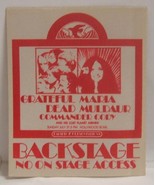 GRATEFUL DEAD / JERRY GARCIA - VINTAGE ORIGINAL 1970&#39;s CLOTH BACKSTAGE PASS - €25,67 EUR