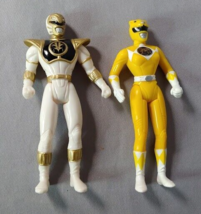 1995 Mighty Morphin Power Rangers White Ranger & Yellow Ranger Action Figure Lot - $12.82